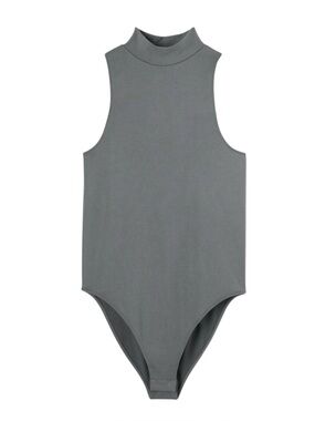 A New Day Mock Neck Gray Bodysuit Sz XL NWT
